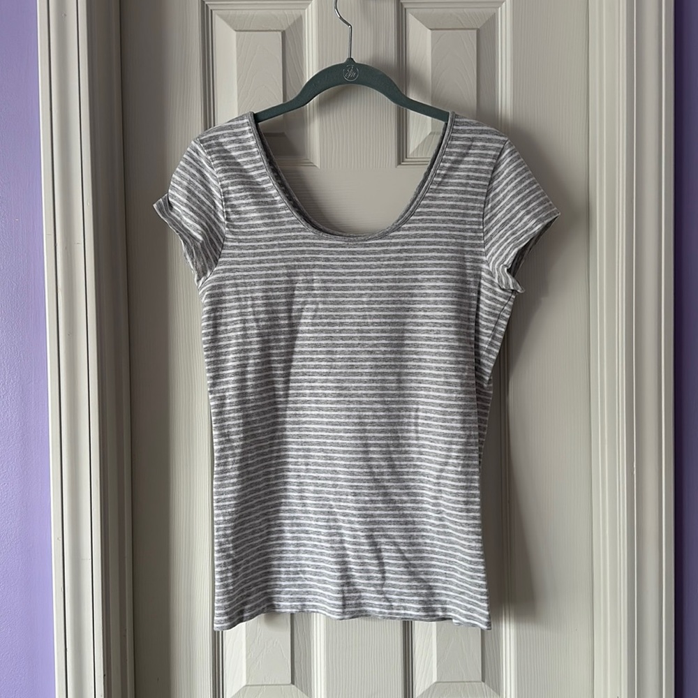 Gap fitted striped top